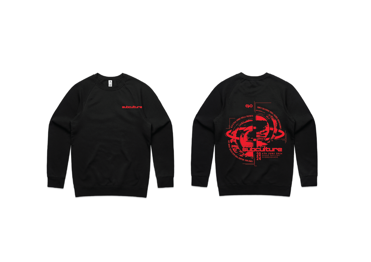 SUBCULTURE 2024 : JUMPER (BLACK W/ RED PRINT)