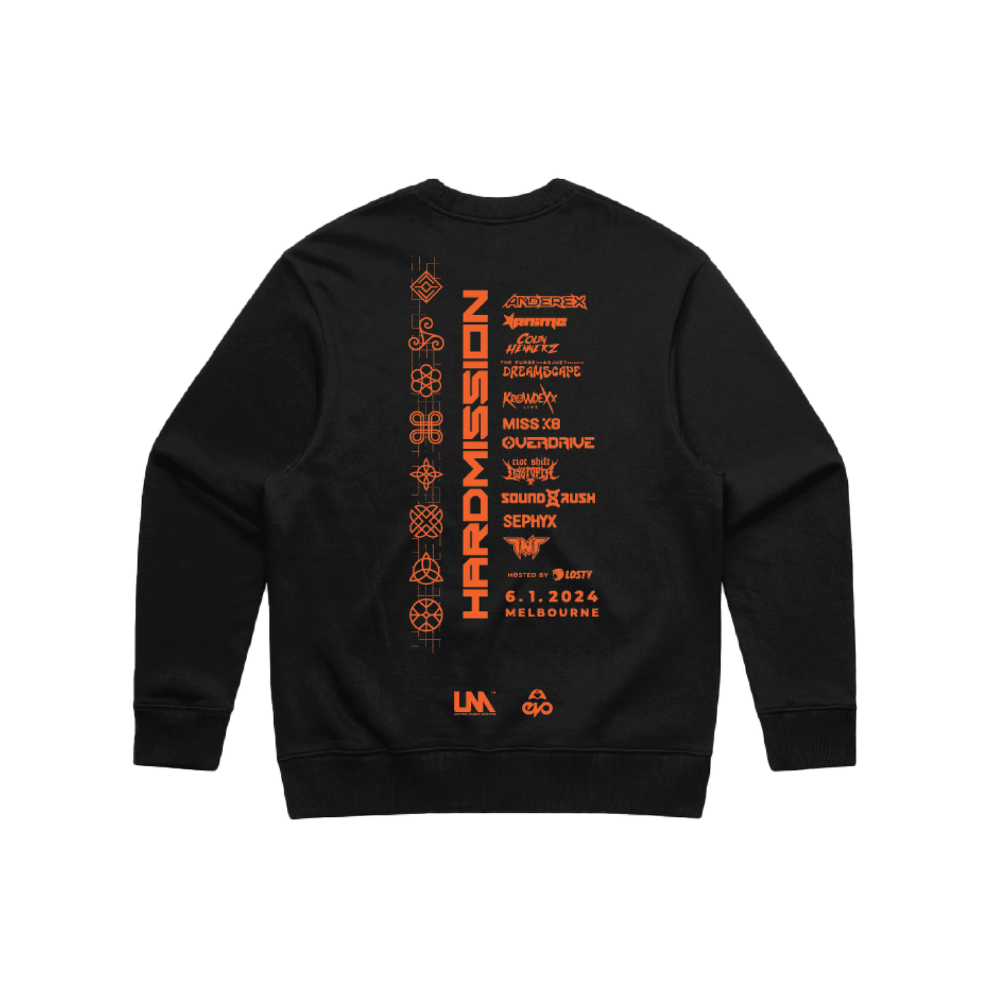 HARDMISSION 2024 : BLACK & NEON ORANGE JUMPER
