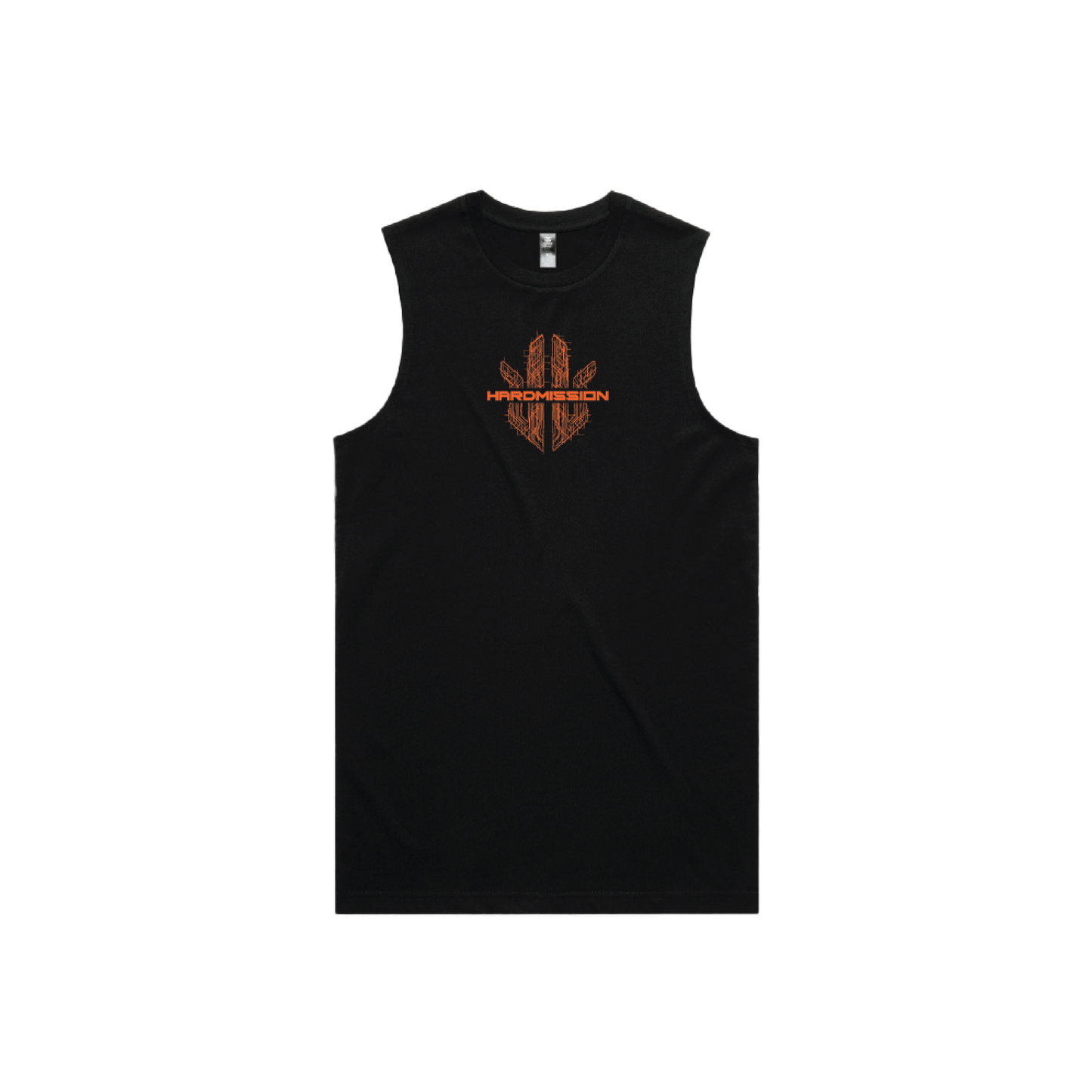 HARDMISSION 2024 : BLACK & NEON ORANGE TANK