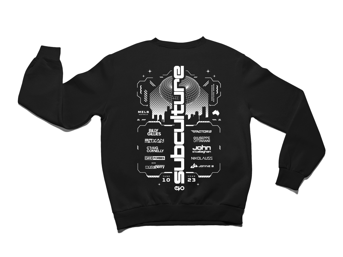 SUBCULTURE 2023 : JUMPER (BLACK W/ WHITE PRINT)