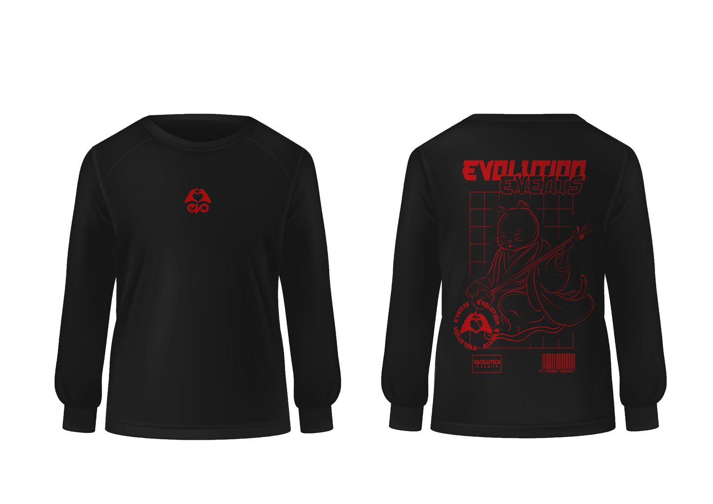 EVO 2023 : JUMPER (BLACK W/ RED PRINT)