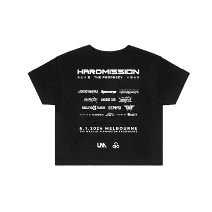 HARDMISSION 2024 : BLACK & WHITE CROP TEE