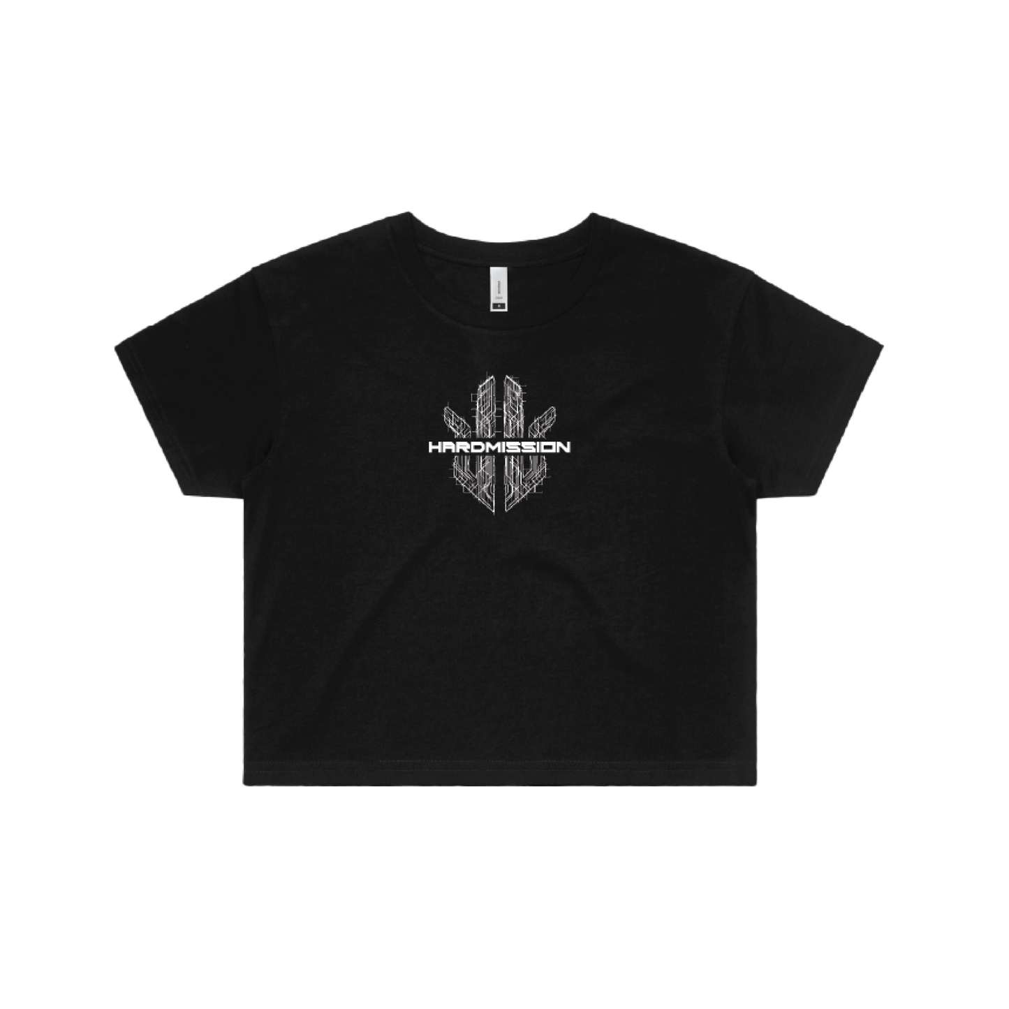 HARDMISSION 2024 : BLACK & WHITE CROP TEE