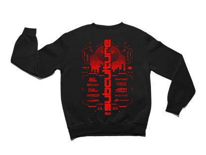 SUBCULTURE 2023 : JUMPER (BLACK W/ RED PRINT)