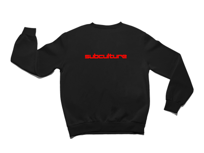 SUBCULTURE 2023 : JUMPER (BLACK W/ RED PRINT)