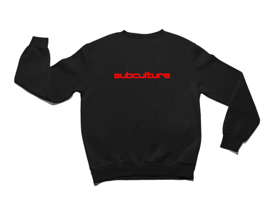 SUBCULTURE 2023 : JUMPER (BLACK W/ RED PRINT)