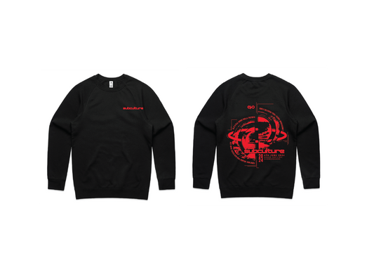 SUBCULTURE 2024 : JUMPER (BLACK W/ RED PRINT)