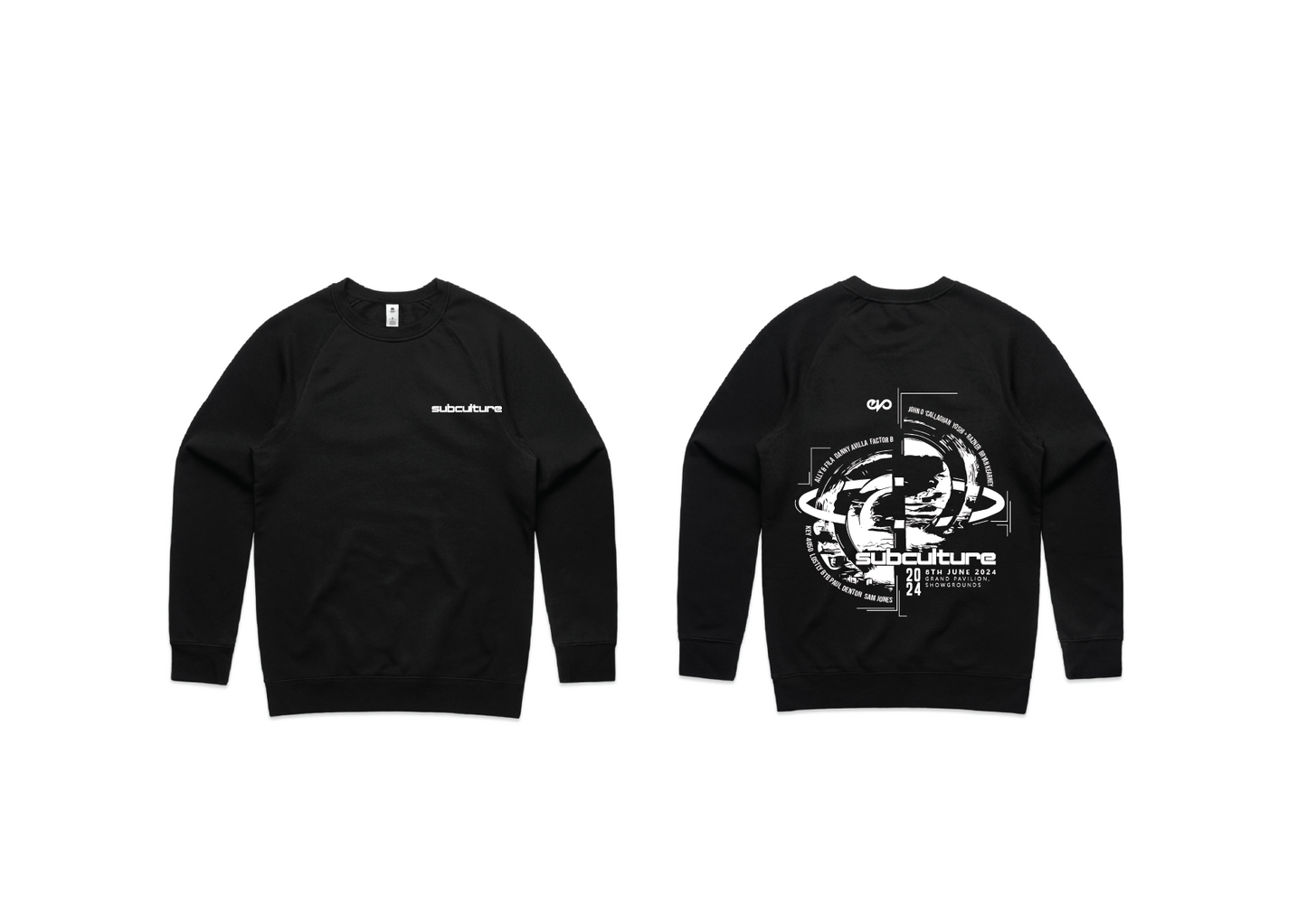 SUBCULTURE 2024 : JUMPER (BLACK W/ WHITE PRINT)