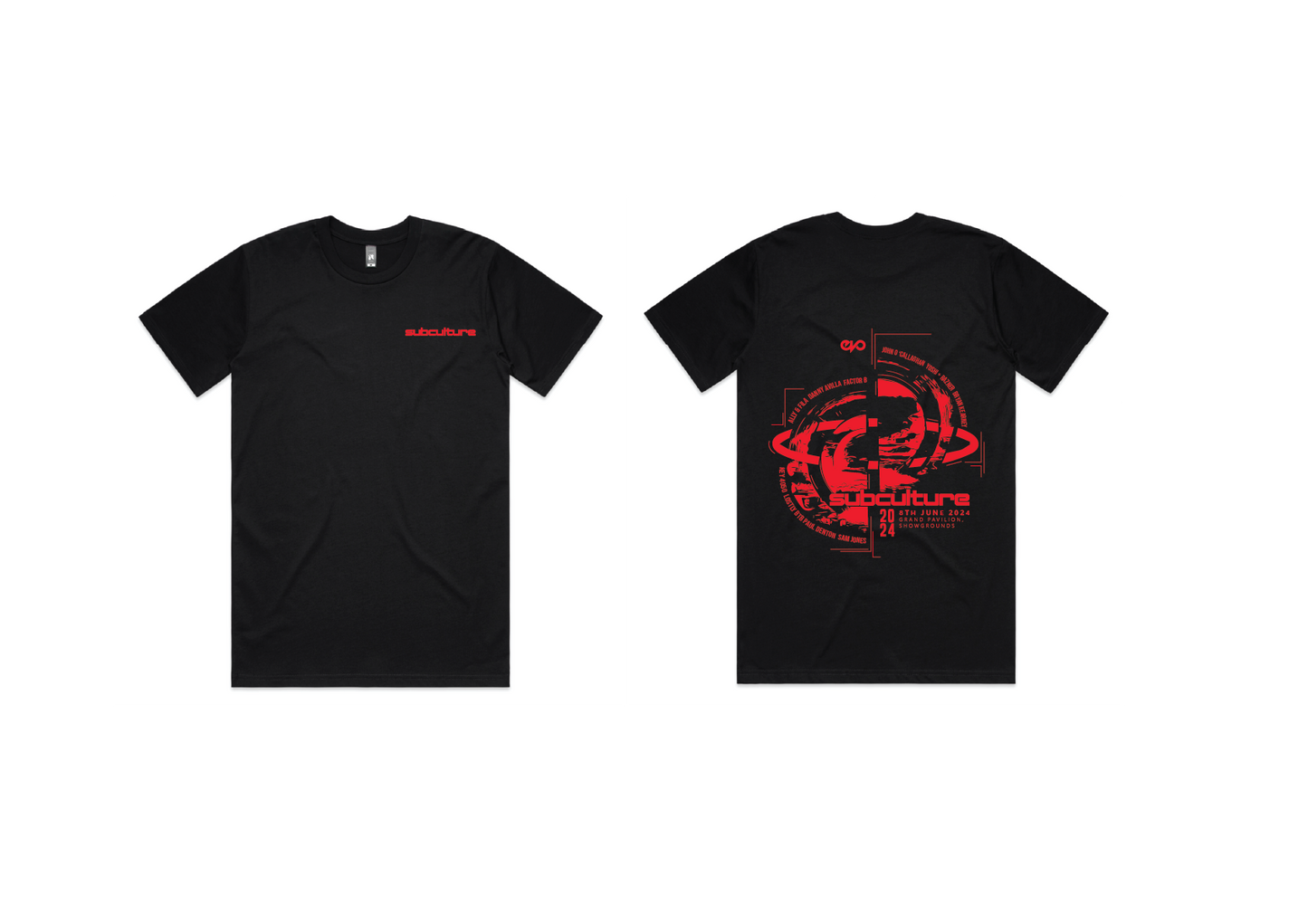 SUBCULTURE 2024 : T-SHIRT (BLACK W/ RED PRINT)