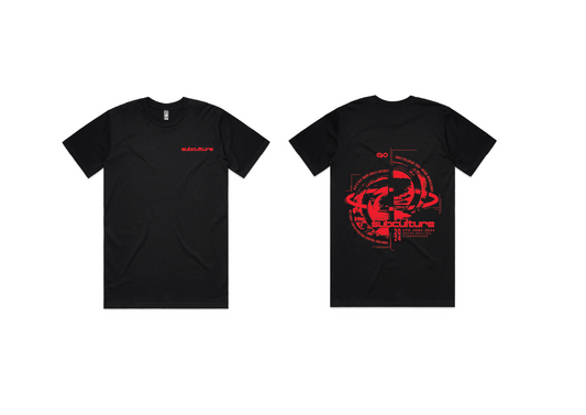 SUBCULTURE 2024 : T-SHIRT (BLACK W/ RED PRINT)