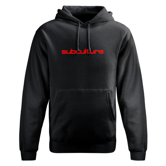 SUBCULTURE 2023 : HOODIE (BLACK W/ RED PRINT)