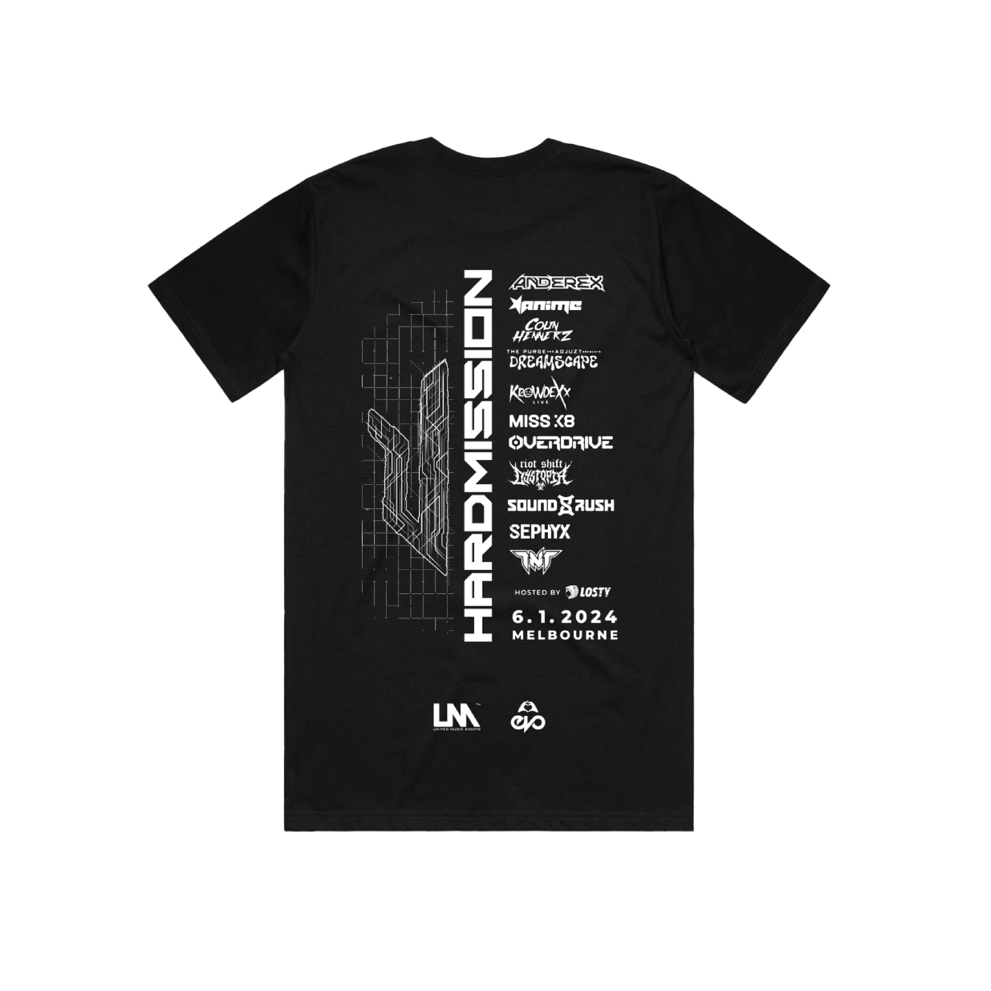 HARDMISSION 2024 : BLACK & WHITE TSHIRT